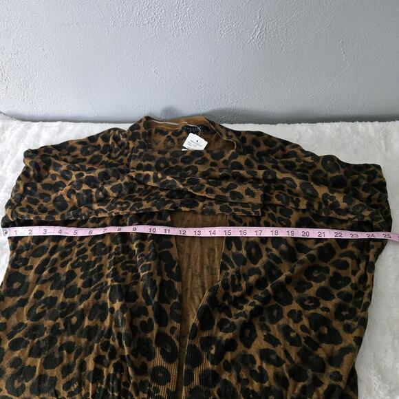 Sanctuary Lenox Leopard Animal Print Open Duster Long Cardigan Size Women’s‎ XL - Picture 5 of 9